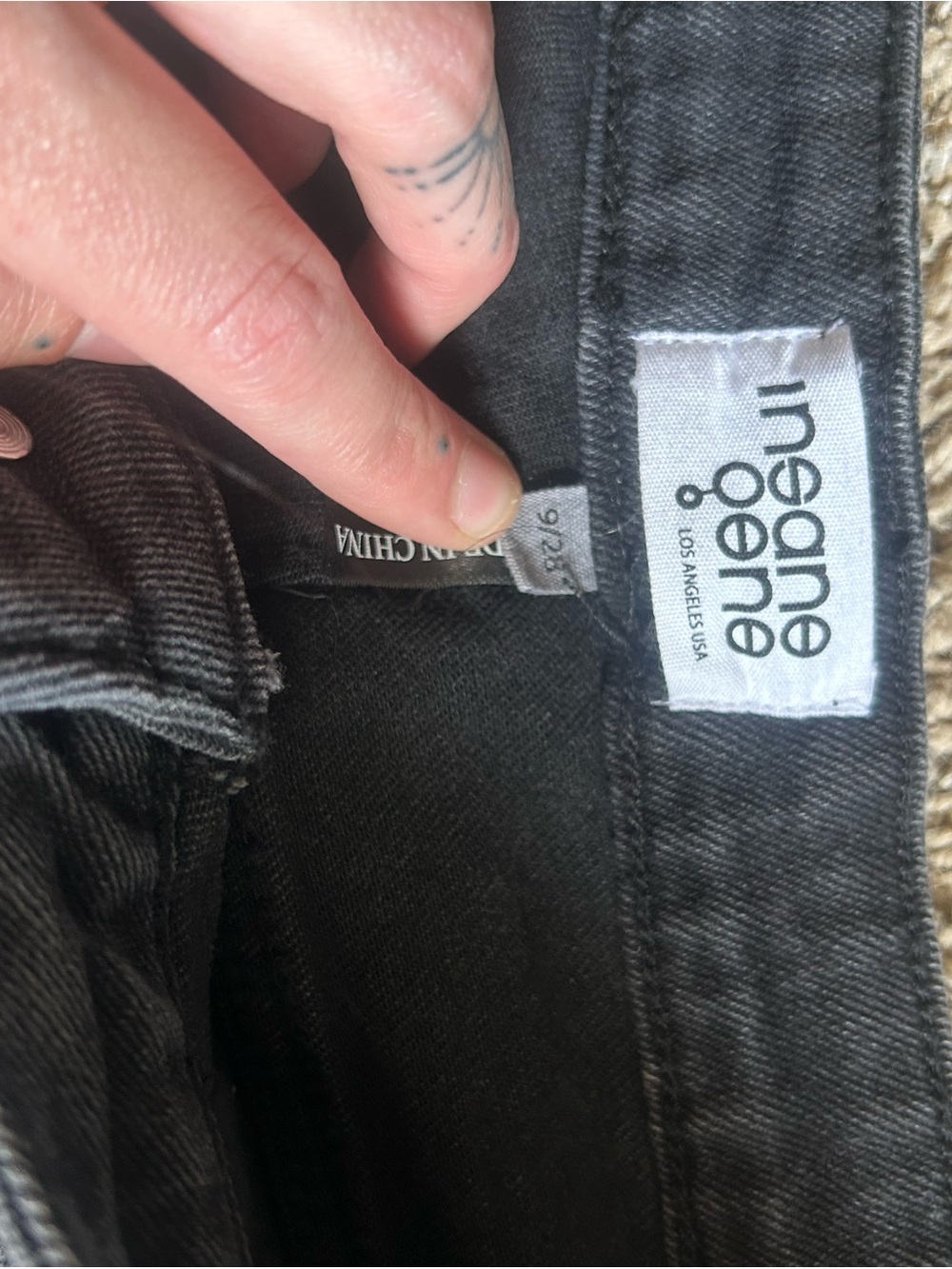 Checkerboard and Black Jeans size 9/28 - Picture 3 of 4